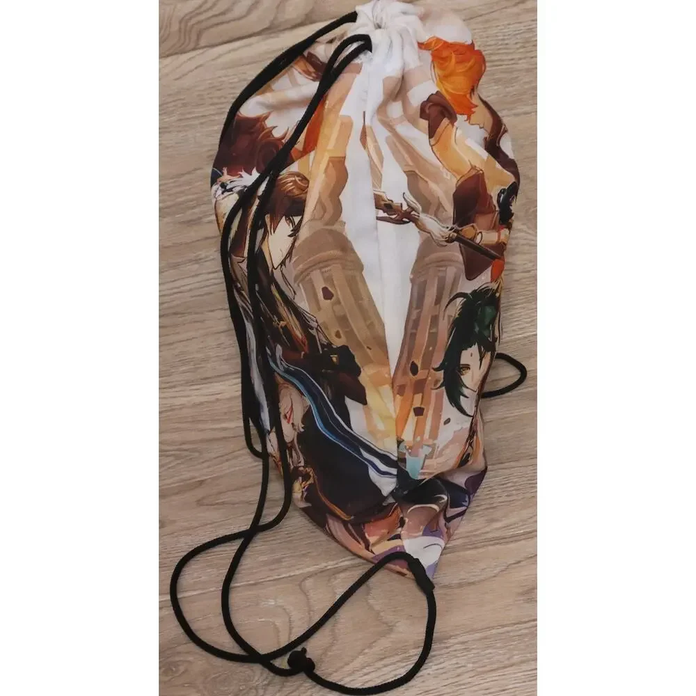 Ginshen IMPACT 3D Print Backpacks Kids Drawstring Gym Backpack Anime Workout